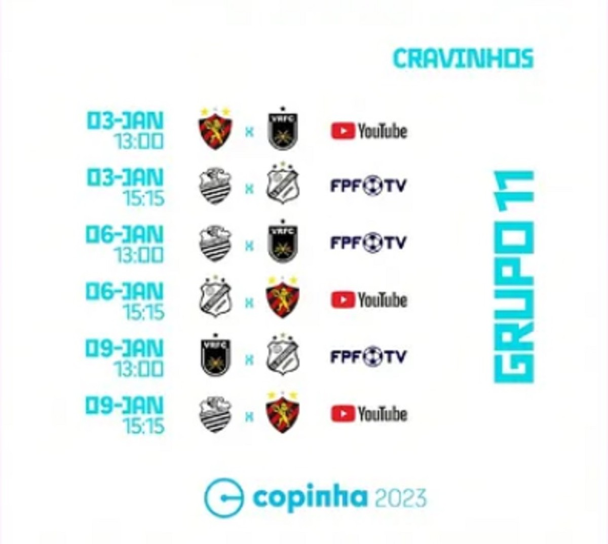 Copinha 2023 Volta Redonda conhece data e horário dos jogos da fase de