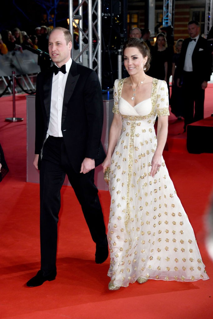 Kate Middleton e príncipe William no Baftas (Foto: Getty Images)