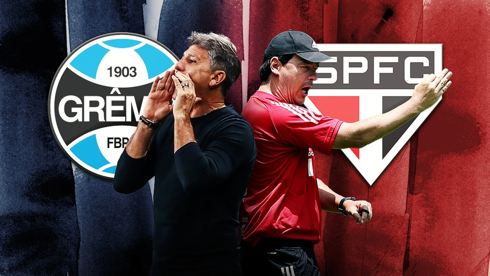 Grêmio x São Paulo: mais longevos do Brasil, Renato Gaúcho e Diniz superam pressão e lutam por final