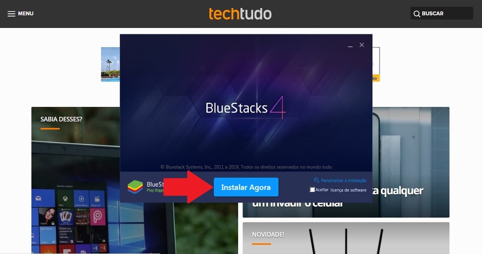 É possível jogar milhares de jogos de celular pelo BlueStacks — Foto: Reprodução/Carlos Palmeira