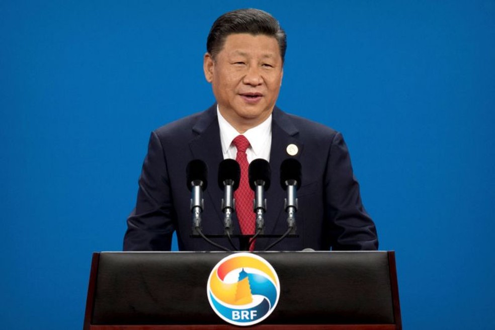 Xi Jinping em evento relacionado à iniciativa One Belt, One Road em 2017 — Foto: GETTY IMAGES