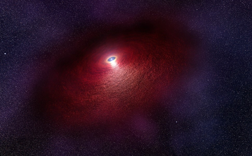 Ilustração da estrela de nêutrons RX J0806.4-4123 (Foto: PENNSYLVANIA STATE UNIVERSITY)