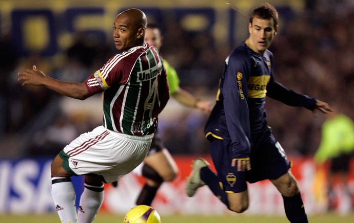 Luiz Alberto, Fluminense x Boca Juniors, Libertadores 2008 (Foto: Reuters)