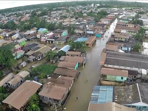 Boca do Acre foi o primeiro município a decretar estado de calamidade pública em 2015 (Foto: Reprodção/TV Amazonas)