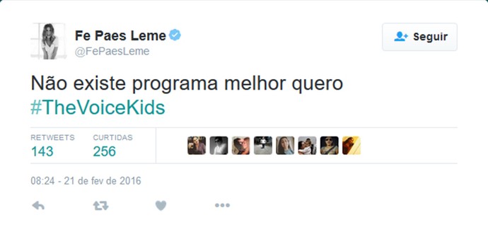 Fernanda Paes Leme elogia The Voice Kids (Foto: Gshow)