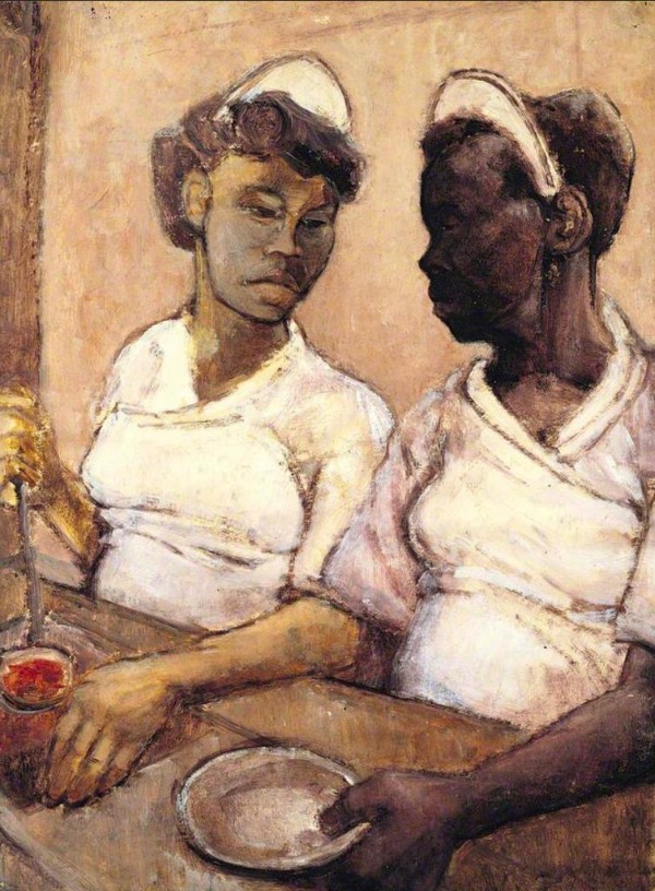 West Indian Waitresses, c.1955. / Óleo sobre papel