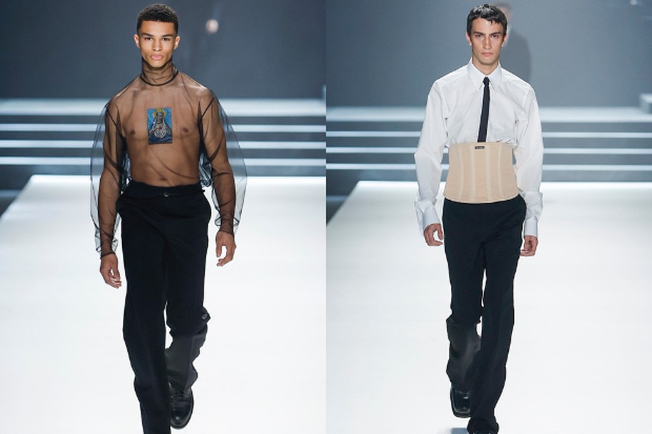 Dolce & Gabbana apostou em transparência e espartilho para outono/inverno 2023