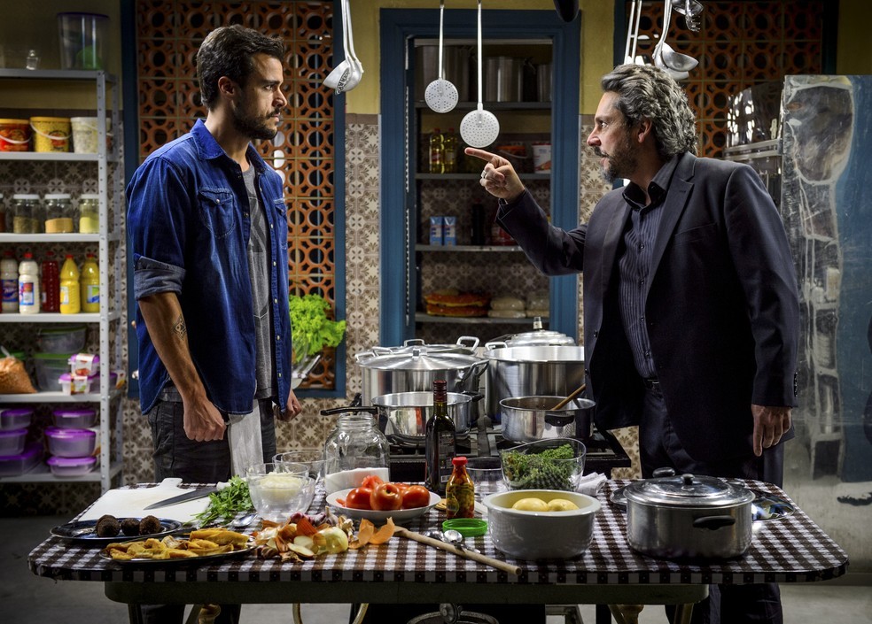 Joaquim Lopes e Alexandre Nero em 'Império' — Foto: Alex Carvalho/TV Globo