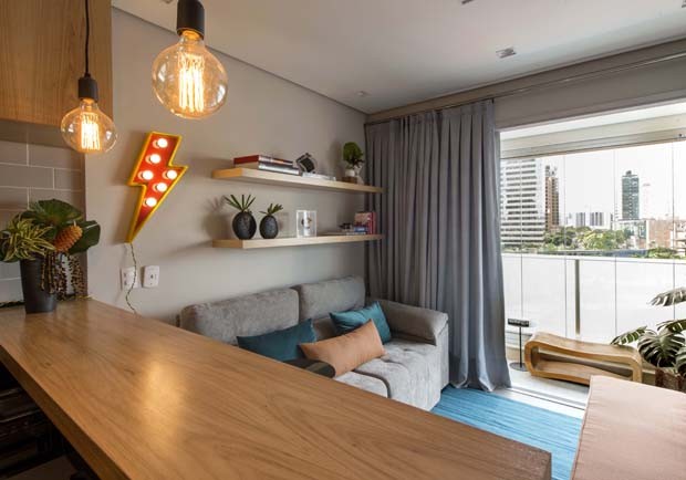 Apartamento de 36 m²: compacto, mas bem resolvido (Foto: Romulo Fialdini/divulgação )