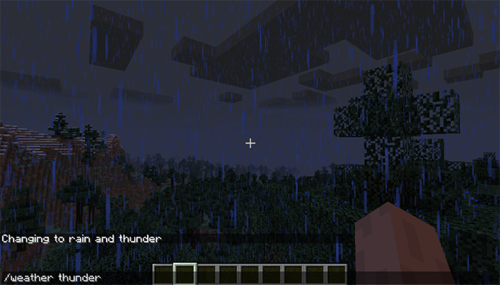 Habilite uma tempestade de raios em Minecraft (Foto: Reprodução/Murilo Molina)