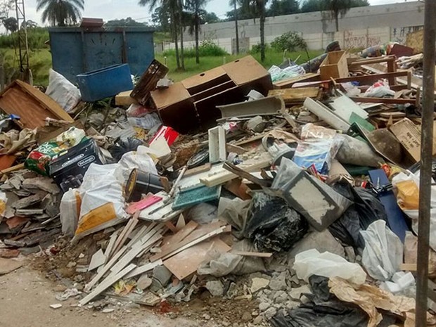 Vândalos despejaram cerca de 30 toneladas de entulho em Ecoponto de Mogi, diz Prefeitura (Foto: José Roberto Rodrigues/Prefeitura de Mogi)