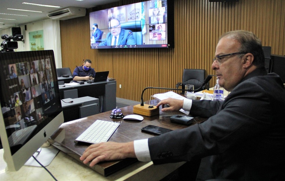 Vereadores de Natal aprovam projeto que proíbe corte de luz e água na capital por causa da pandemia do coronavírus — Foto: Marcelo Barroso/Secom
