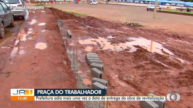 Prefeitura de Goinia adia entre de obras da Praa do Trabalhador
