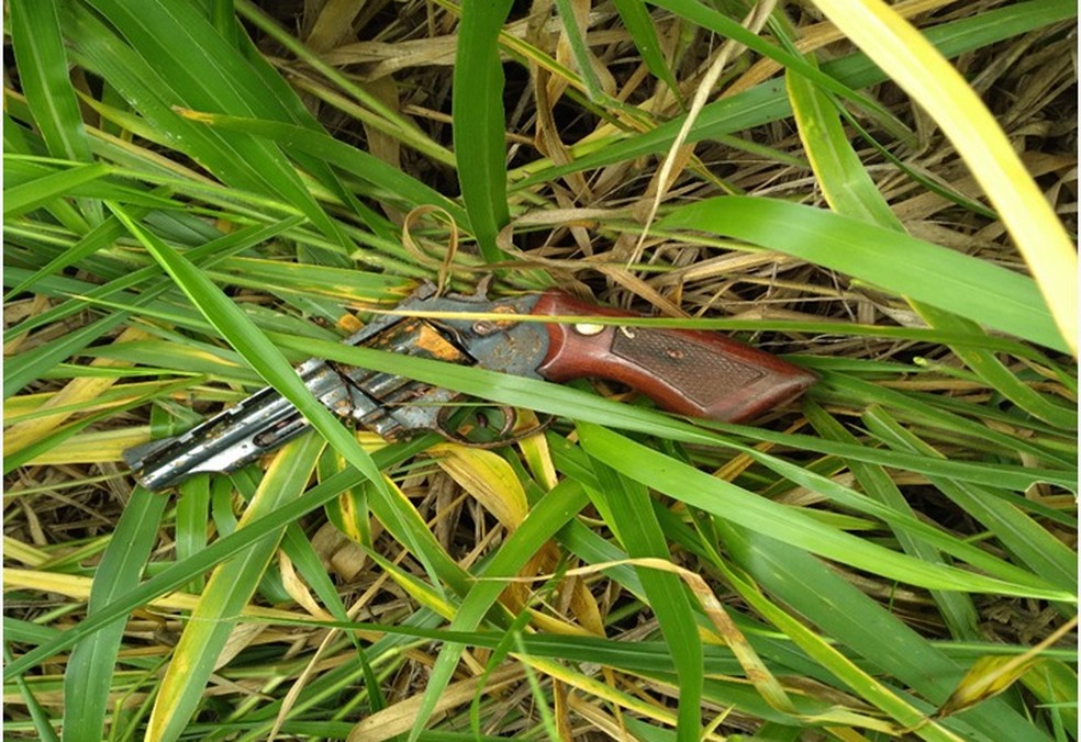 Polícia prende suspeitos de matar homem a tiros na véspera de Ano Novo em Duartina; arma do crime foi achada em matagal — Foto: Polícia Civil/Divulgação
