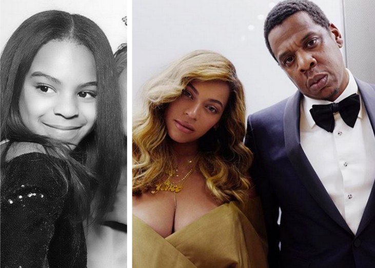 Bue Ivy e os pais, Beyoncé e Jay-Z (Foto: Instagram)