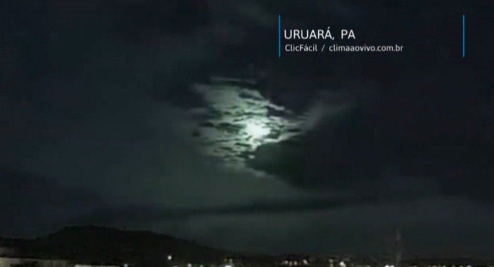 Clarão verde é meteoro que caiu no Pará, diz especialista. — Foto: Reprodução / TV Liberal