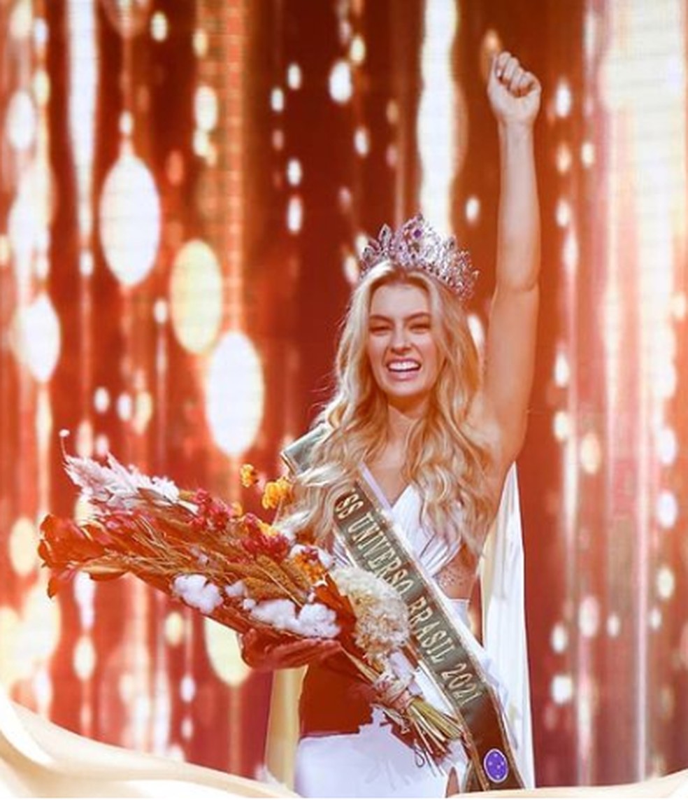  Cearense Teresa Santos, de 23 anos, é a vencedora do Miss Universo Brasil 2021 — Foto: Divulgação