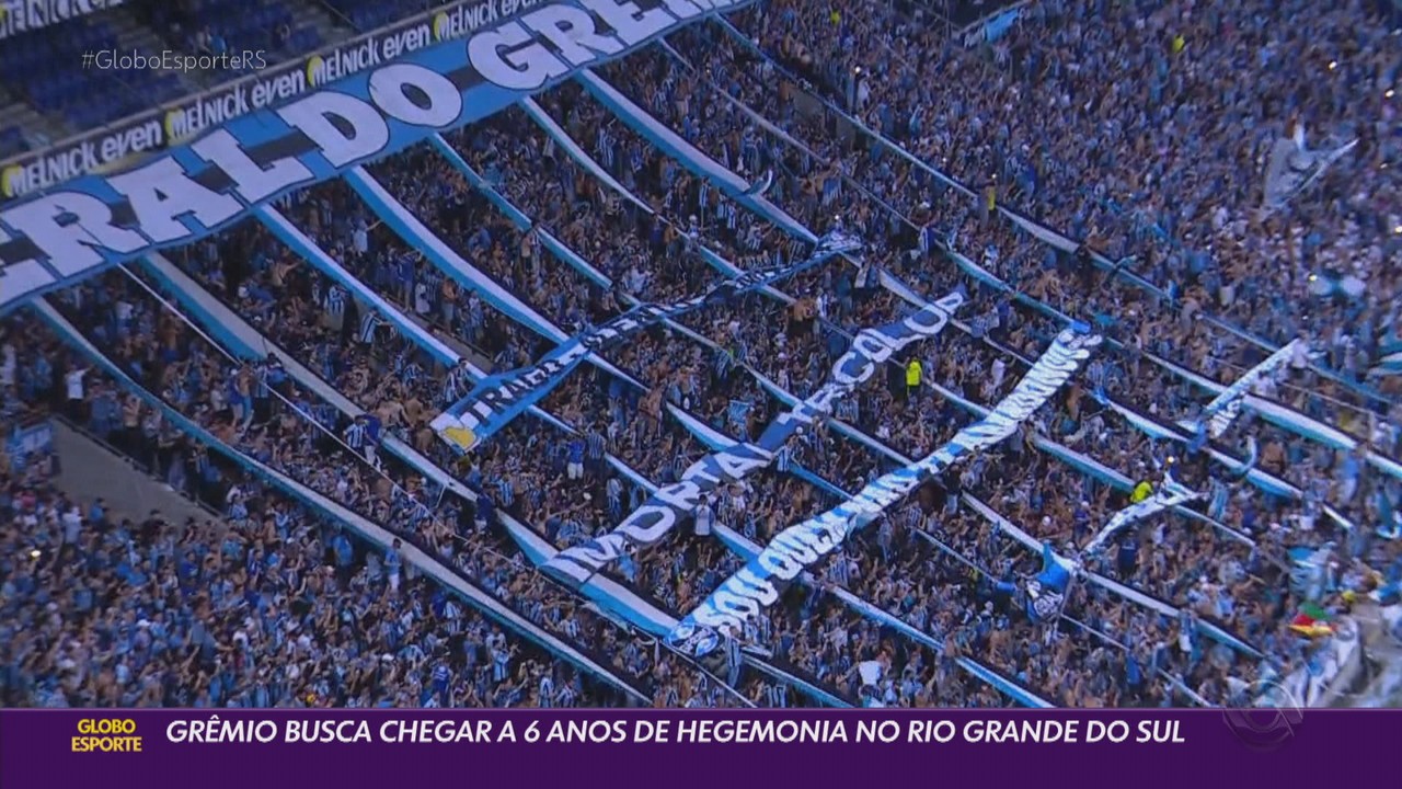 Grêmio busca chegar a seis anos de hegemonia no Rio Grande do Sul