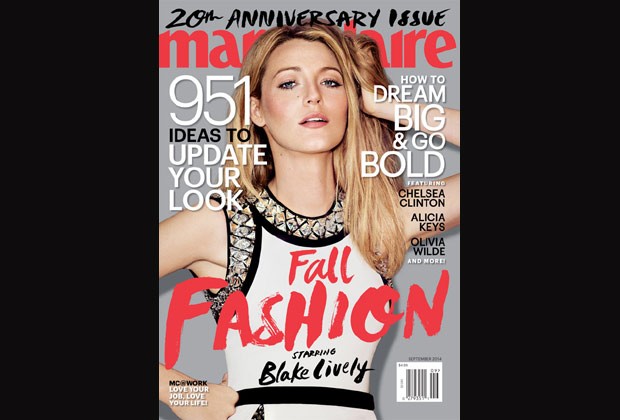 A atriz Blake Lively na capa da edição de setembro da Marie Claire americana (Foto: Reprodução / Marie Claire EUA)