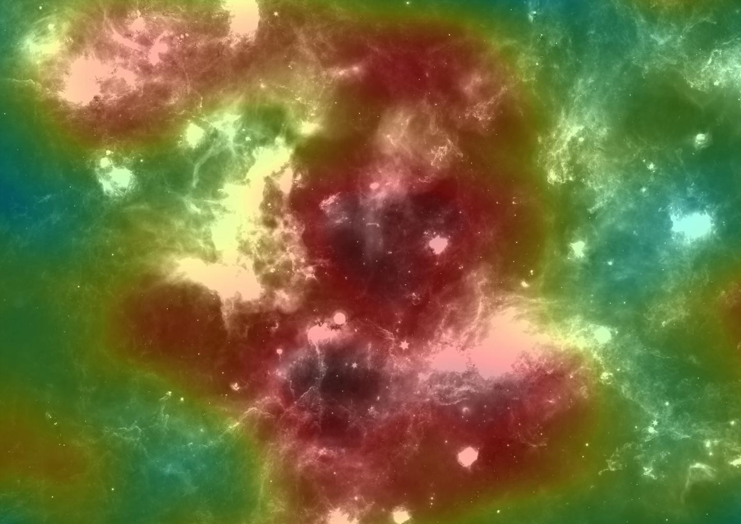 Cygnus Cocoon, região da Constelação de Cygnus que abriga uma fonte de raios cósmicos de alta energia (Foto: IFJ PAN / HAWC)