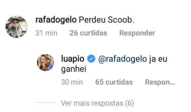 Luana responde fã sobre Scooby (Foto: Reprodução / Instagram)