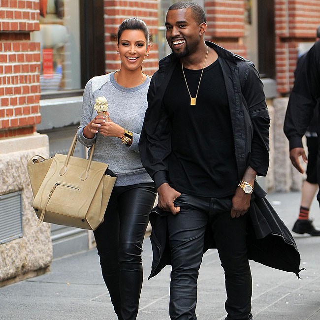 Kim Kardashian e Kanye West (Foto: Splash News)