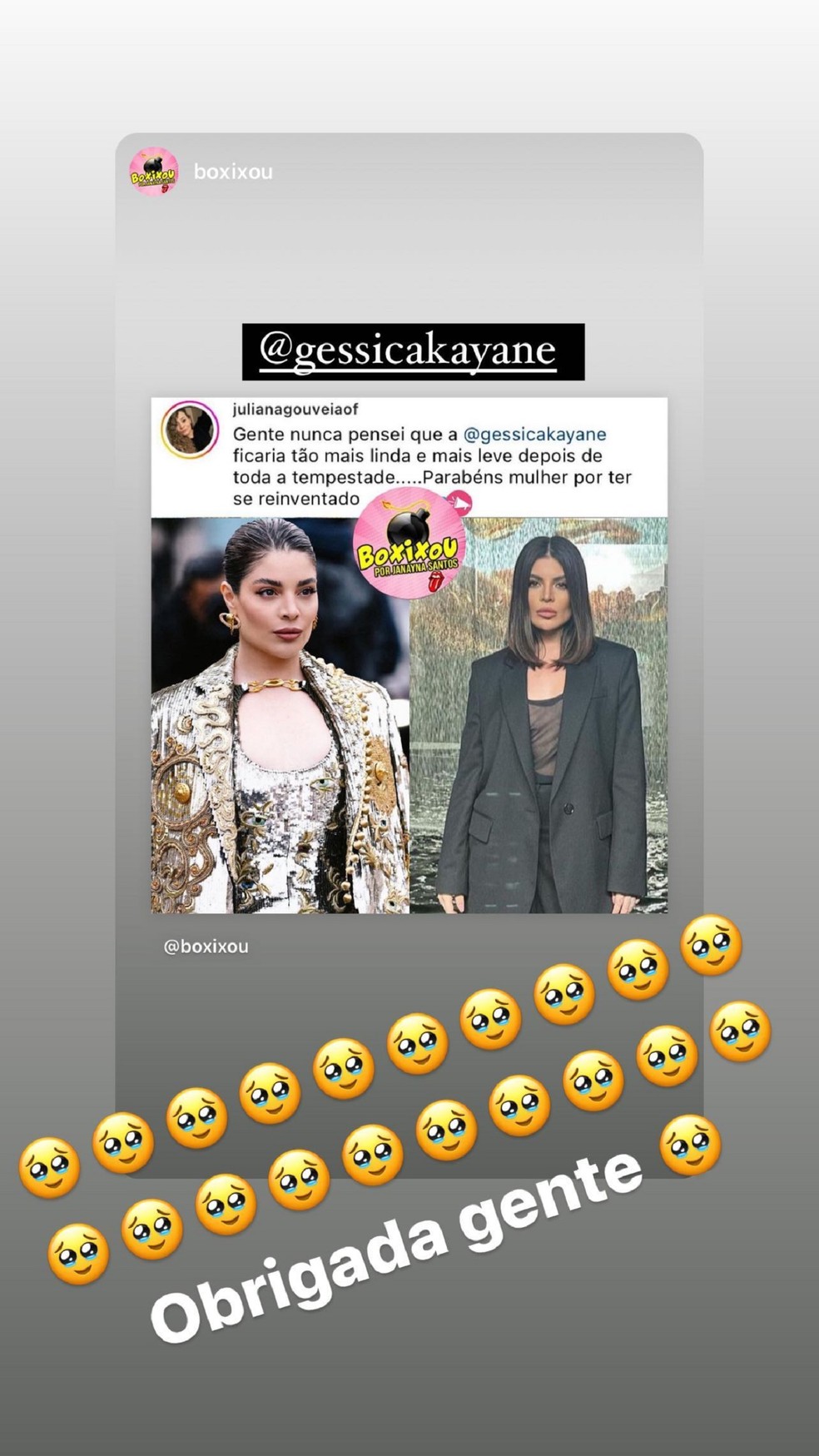 Gkay agradece elogios de seguidores sobre sua apar&ecirc;ncia mais 'natural' &mdash; Foto: Reprodu&ccedil;&atilde;o/Instagram