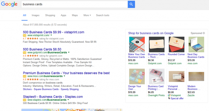 Google troca anúncios da barra lateral por mais anúncios no topo e Google Shopping (Foto: Reprodução/Google)