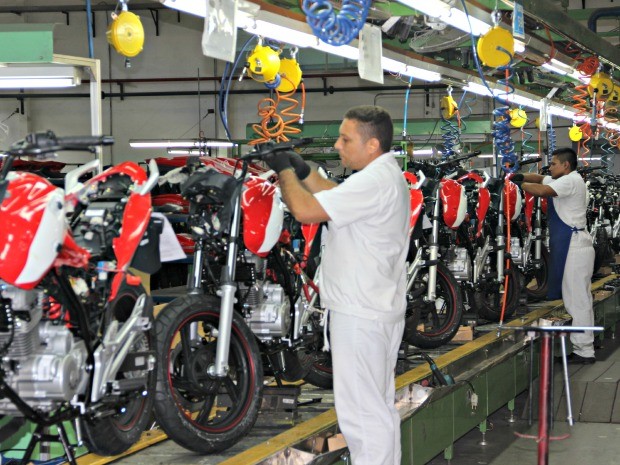 Fábrica da Traxx em Manaus  produz 160 motos por dia (Foto: Sérgio Rodrigues/ G1 AM)