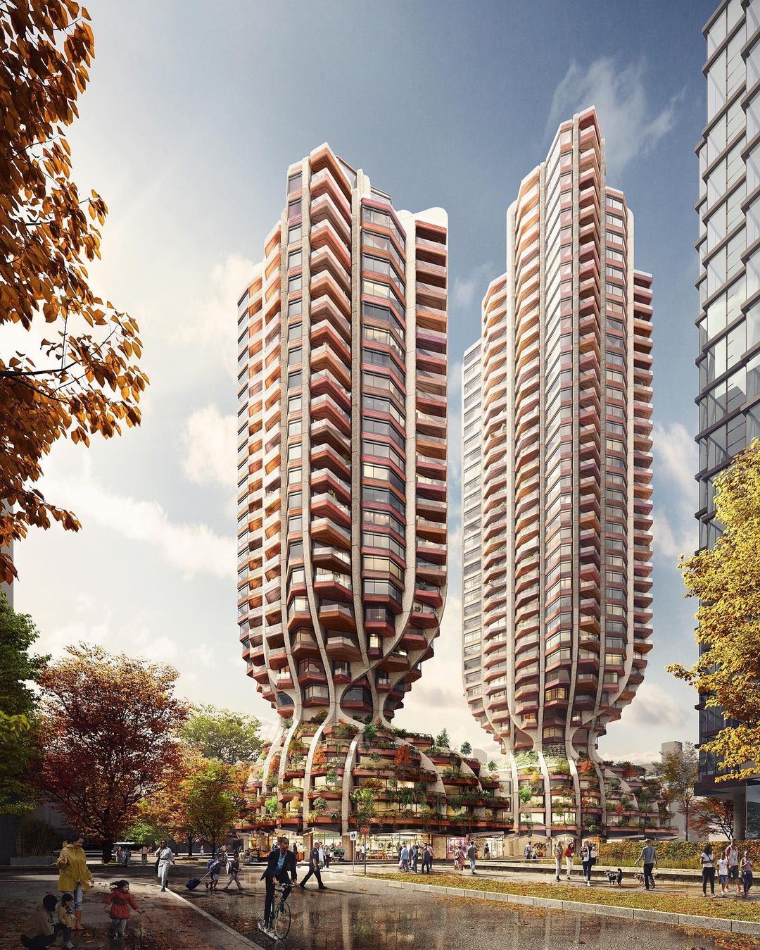 Estúdio mostra detalhes de arranha-céus residenciais em Vancouver (Foto: Reprodução / Instagram)