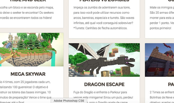 Minecraft Games é focado em minigames diversos (Foto: Reprodução/Felipe Vinha)