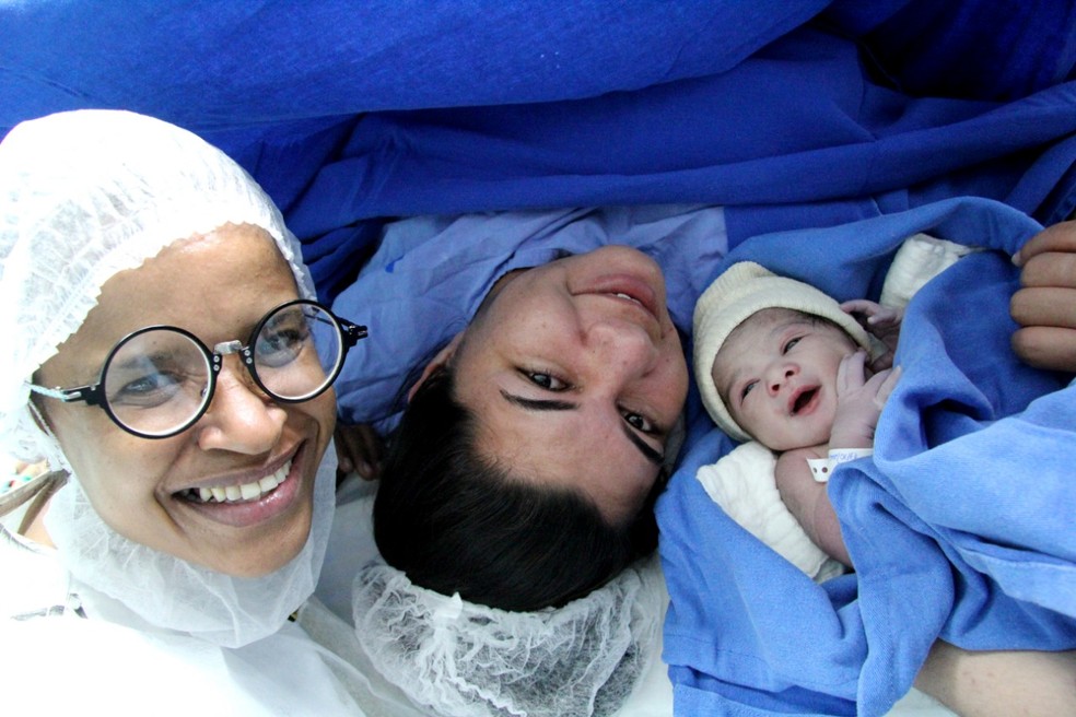 Aurora nasceu no último dia 13 de outubro, após cesariana realizada em hospital particular de Marília — Foto: Arquivo pessoal