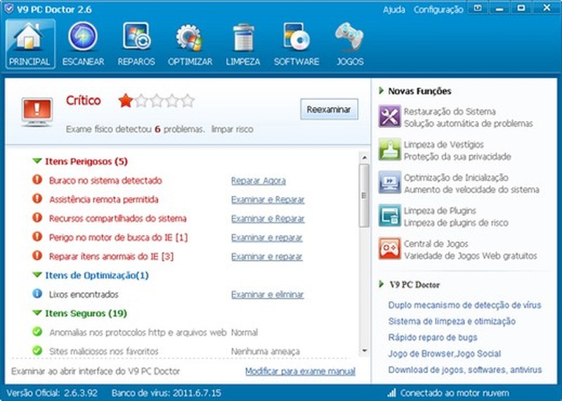 V9 PC Doctor | Software | TechTudo