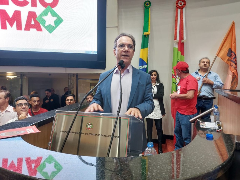 Décio Lima, candidato ao governo de Santa Catarina — Foto: Jean Laurindo/NSC