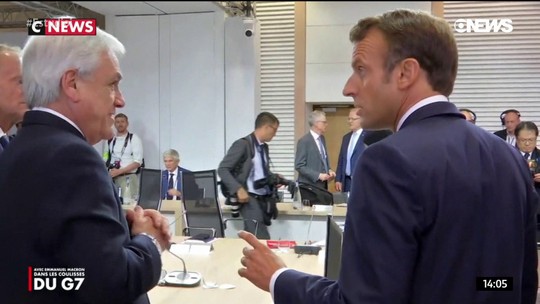 VÍDEO: Macron criticou Bolsonaro em almoço de líderes durante o G7, no mês passado