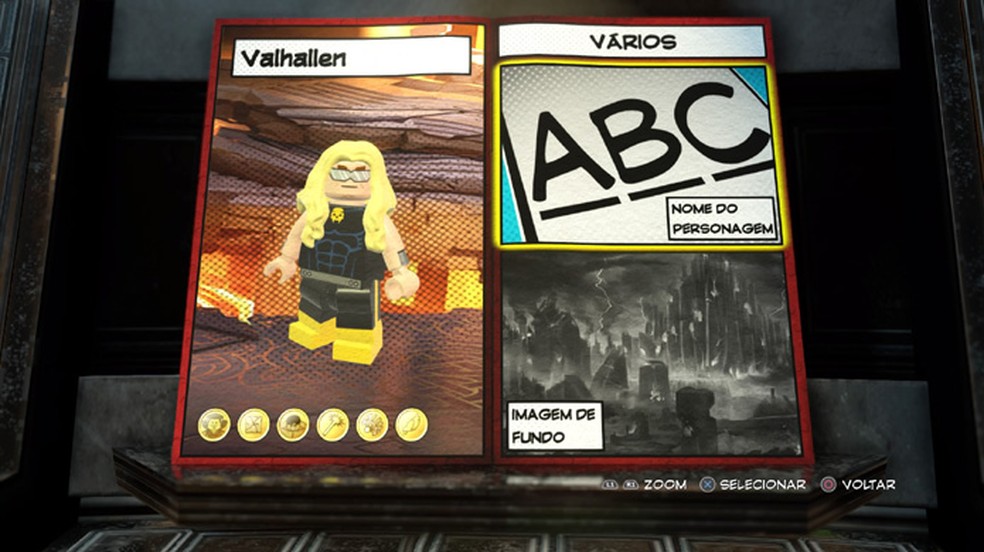 In the LEGO Marvel Super Heroes 2 variant option, you can name your hero (Photo: Reproduction / Rafael Monteiro)