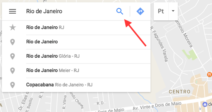 Caminho para buscar uma cidade e encontrar seus pontos turísticos com o Google Maps (Foto: Reprodução/Marvin Costa)
