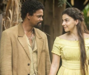 Gabriela Medvedovski e Michel Gomes em 'Nos tempos do imperador' | Reprodução