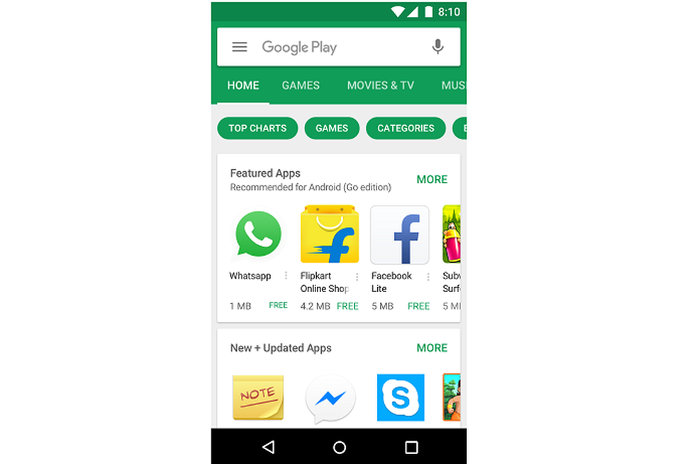 Play Store mostrará aplicativos otimizados para Android Oreo Go Edition  (Foto: Divulgação/Google)