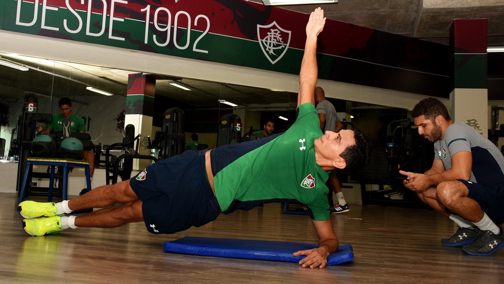 Ganso começou a trabalhar no CT do Fluminense — Foto: Mailson Santana/Fluminense FC