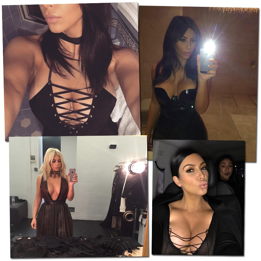 Too sexy: close em uma das partes favoritas de Kim Kardashian na hora da selfie (Foto: Reprodução/Instagram)