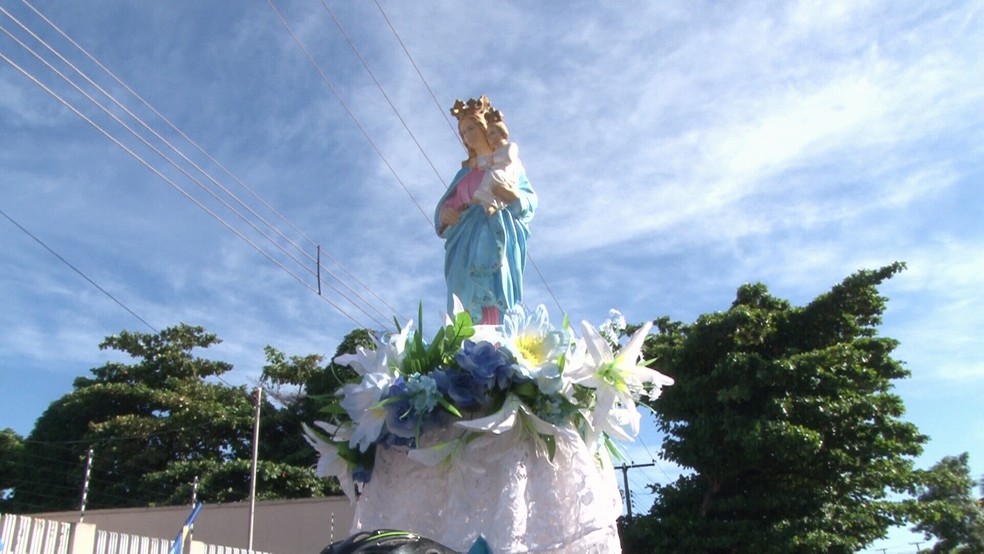 1ª ciclo procissão em Porto Velho faz homenagem à Nossa Senhora Auxiliadora  — Foto: Rede Amazônica 