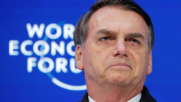 Jair Bolsonaro e ministros não participaram de coletiva de imprensa em Davos (Foto: Reuters)
