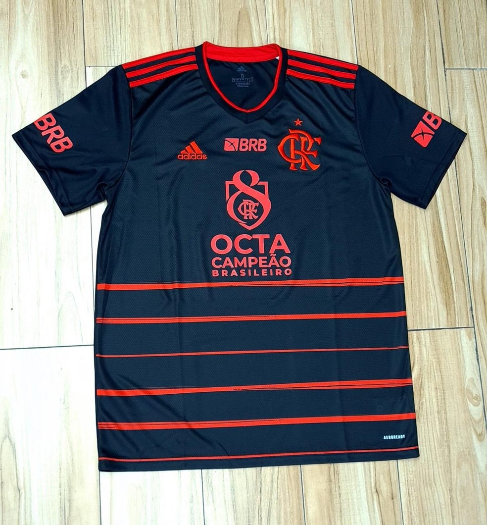 Camisa que o Flamengo usará contra o Macaé — Foto: Reprodução