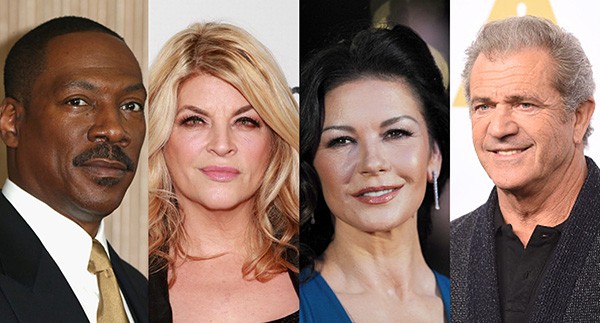 Eddie Murphy, Kirstie Alley, Catherine Zeta-Jones, Mel Gibson (Foto: Getty Images)