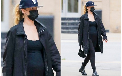 Grávida, Jennifer Lawrence exibe barriguinha discreta em passeio em NY