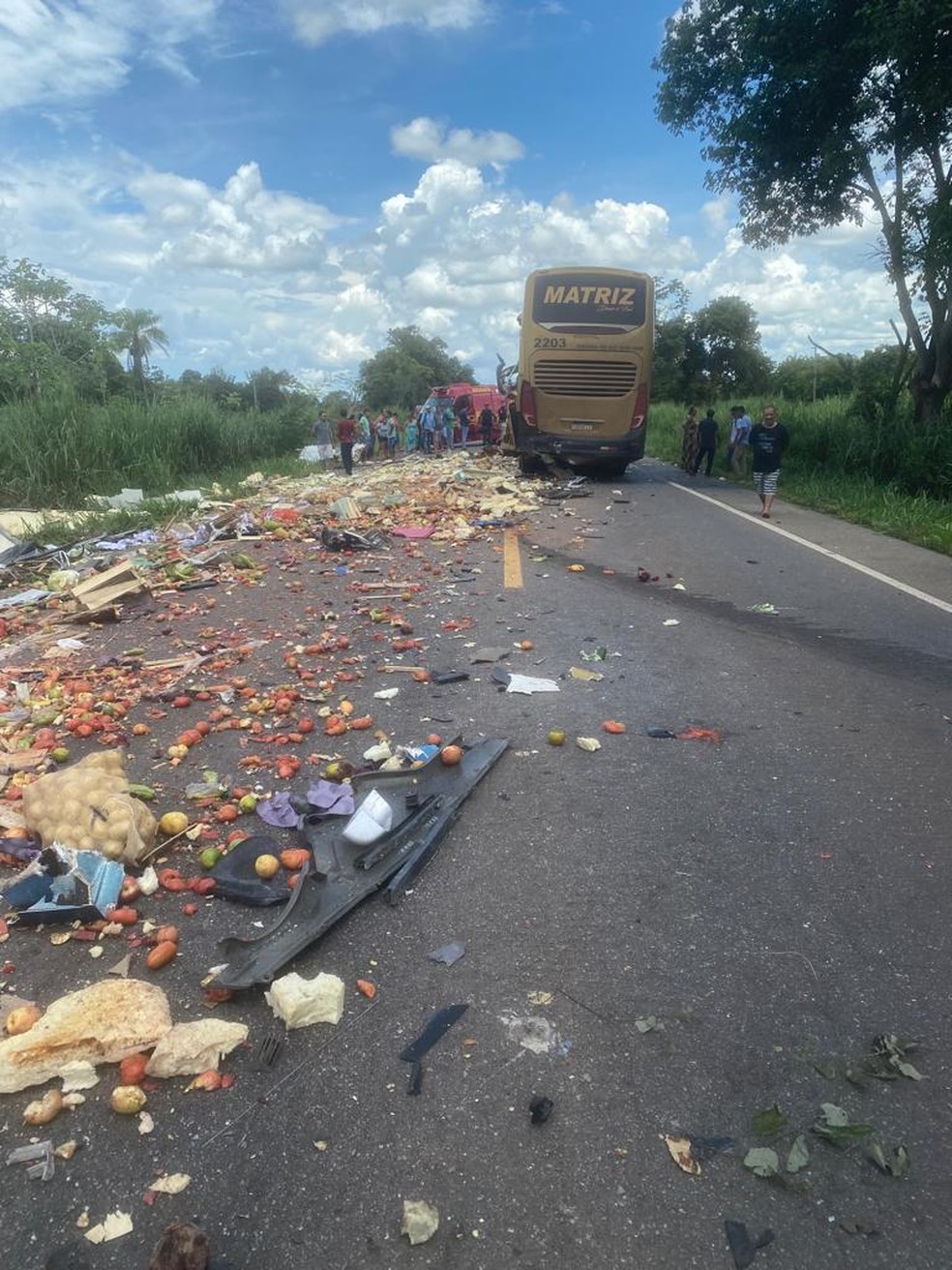 Segundo a PRF, passageiros feridos foram encaminhados ao Hospital Regional de Cáceres — Foto: Reprodução