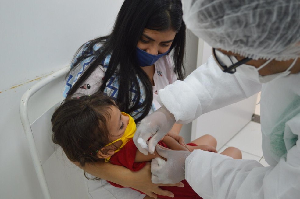 Vacina da Pfizer em crianças de 5 a 11 anos sem prescrição médica é aprovada no Ceará. — Foto: Divulgação /FMS