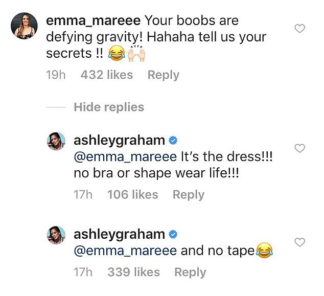 A revelação feita por Ashley Graham que não fez uso de sutiã em ensaio recente (Foto: Instagram)