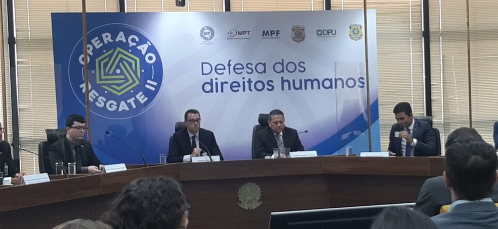 Apresentação de balanço, na sede da PGR em Brasília, de operação de combate ao trabalho escravo — Foto: Rosanne D'Agostino/g1